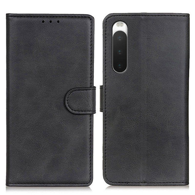 Etui Folio do Sony Xperia 10 IV Matowa Sztuczna Skóra