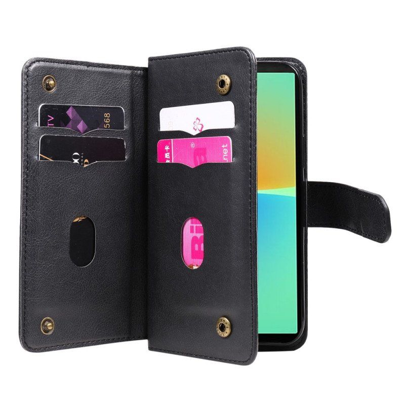 Etui Folio do Sony Xperia 10 IV 10 Posiadaczy Kart