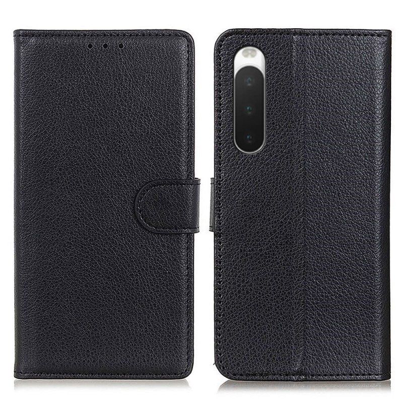 Etui Folio do Sony Xperia 10 IV Tradycyjna Sztuczna Skóra