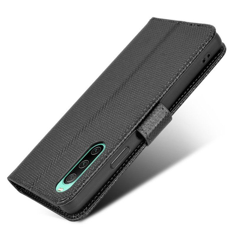 Etui Folio do Sony Xperia 10 IV z Łańcuch Stylowa Sztuczna Skóra Z Paskami