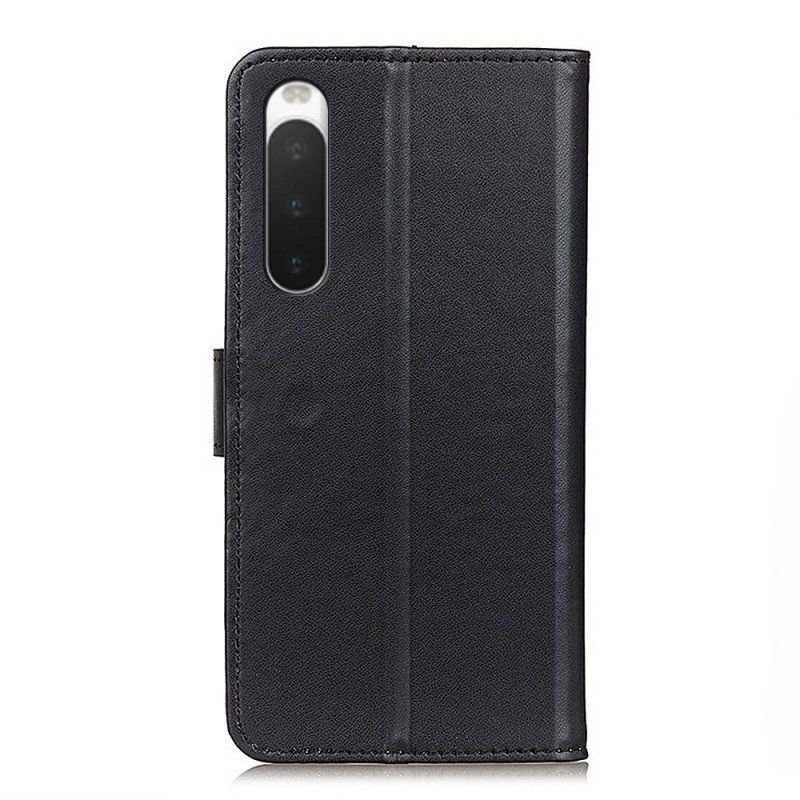 Etui Folio do Sony Xperia 10 IV Zwykła Sztuczna Skóra