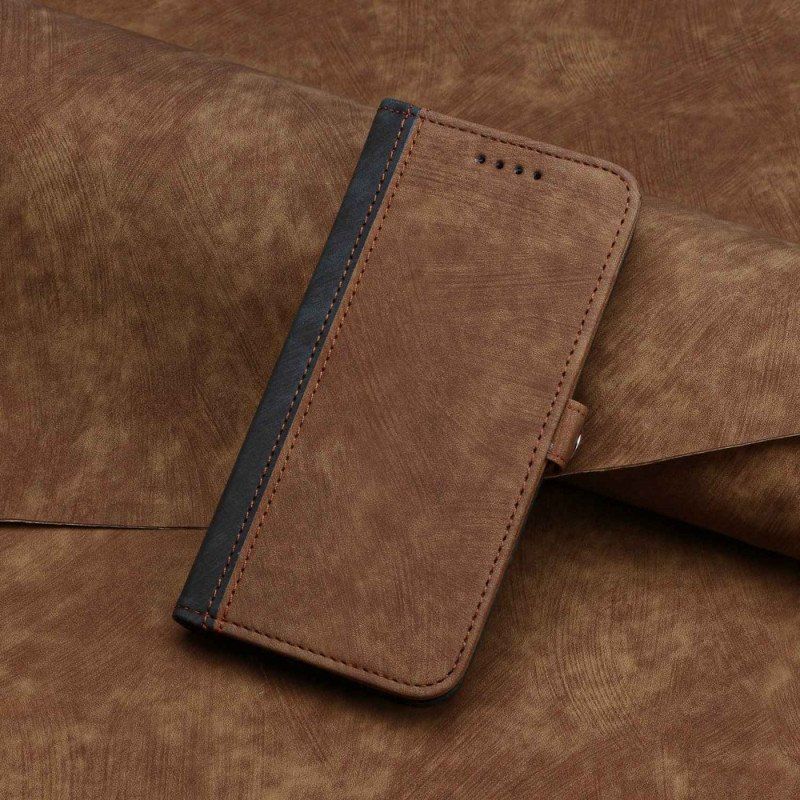 Etui Folio do Sony Xperia 5 IV Dwukolorowy Z Paskiem