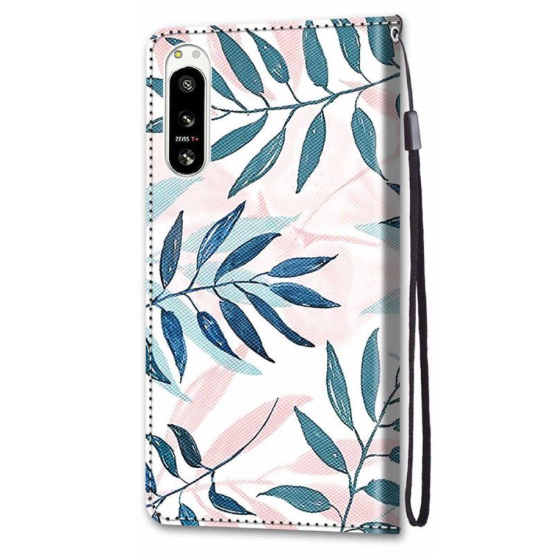 Etui Folio do Sony Xperia 5 IV Grafika Ze Smyczą