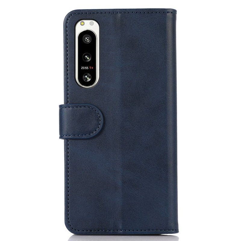 Etui Folio do Sony Xperia 5 IV Klasyczny Skórzany Styl