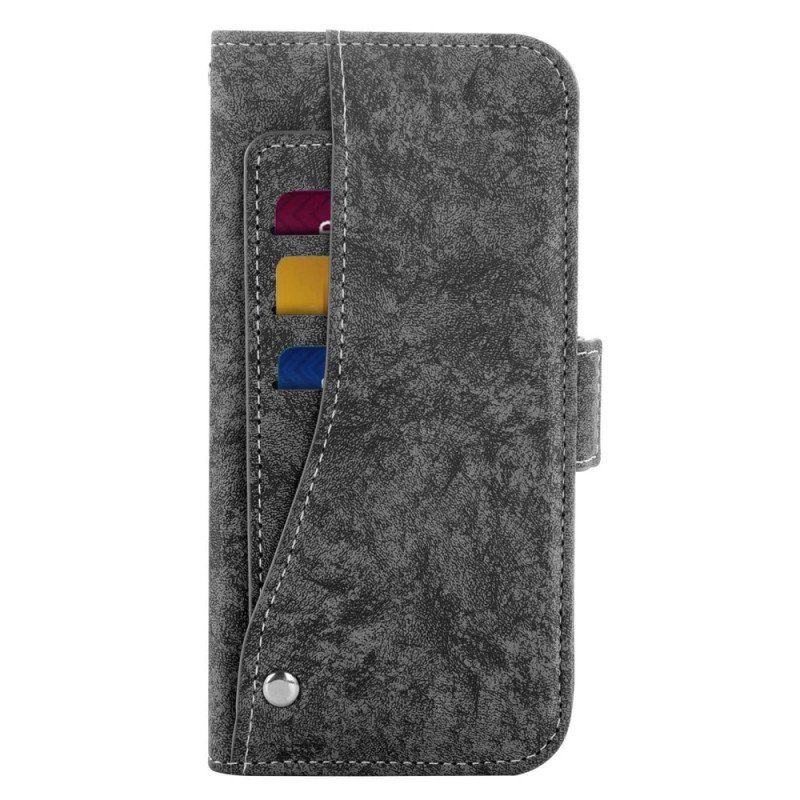 Etui Folio do Sony Xperia 5 IV Obrotowy Uchwyt Na Karty W Stylu Vintage