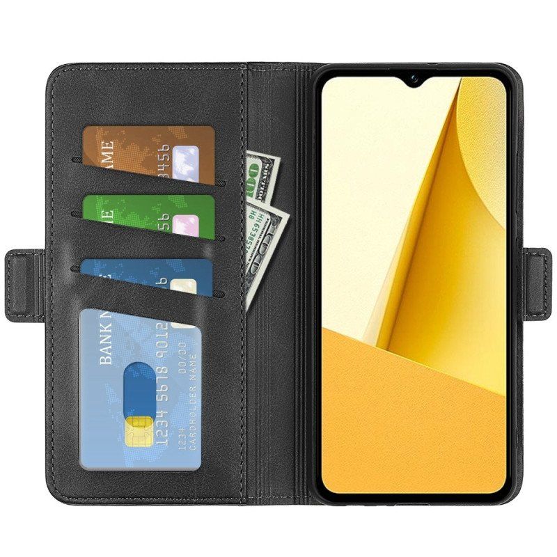 Etui Folio do Vivo Y16 Podwójne Zapięcie