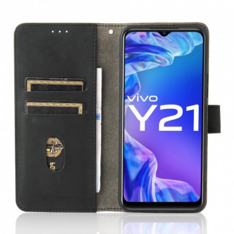 Etui Folio do Vivo Y21s Dotyk Skóry