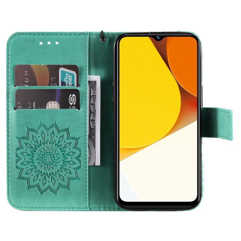 Etui Folio do Vivo Y22s Mandala Sun Ze Smyczą