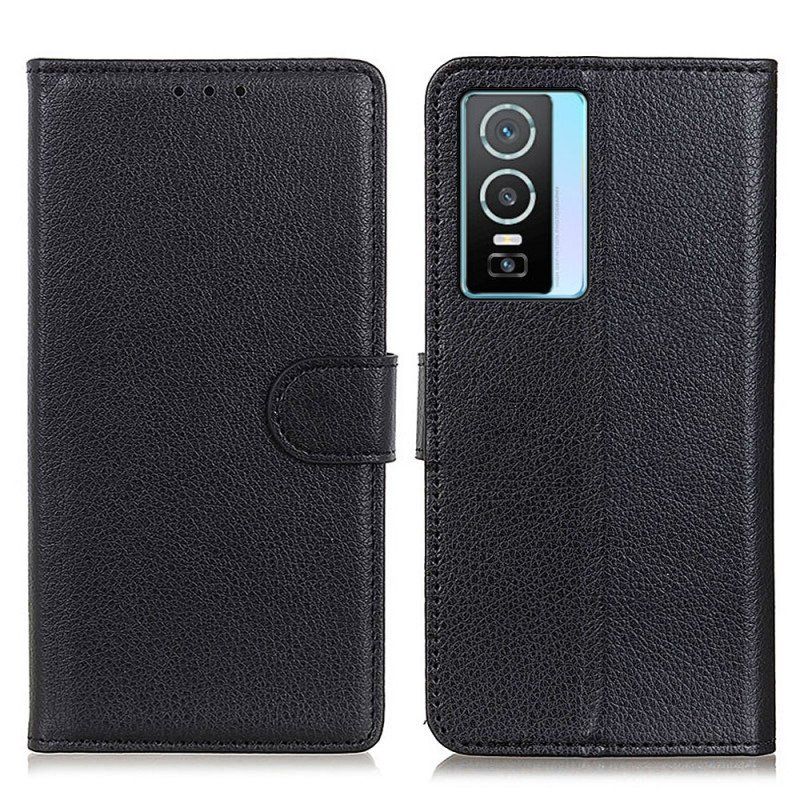 Etui Folio do Vivo Y76 5G Tekstura Liczi