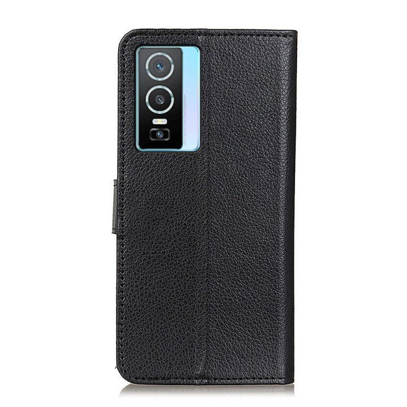 Etui Folio do Vivo Y76 5G Tekstura Liczi