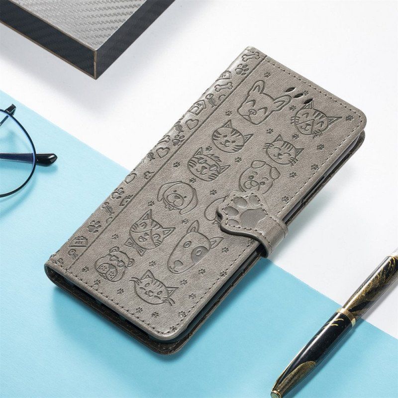 Etui Folio do Xiaomi 12 / 12X Animowane Zwierzęta