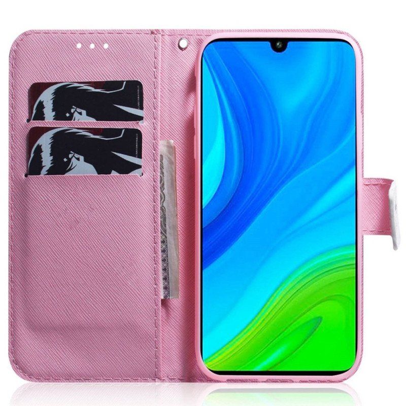 Etui Folio do Xiaomi 12 / 12X z Łańcuch Pompka Z Paskami