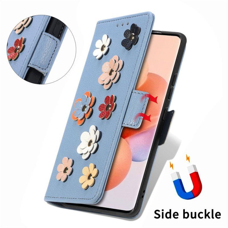 Etui Folio do Xiaomi 12 Lite Kwiaty 3d