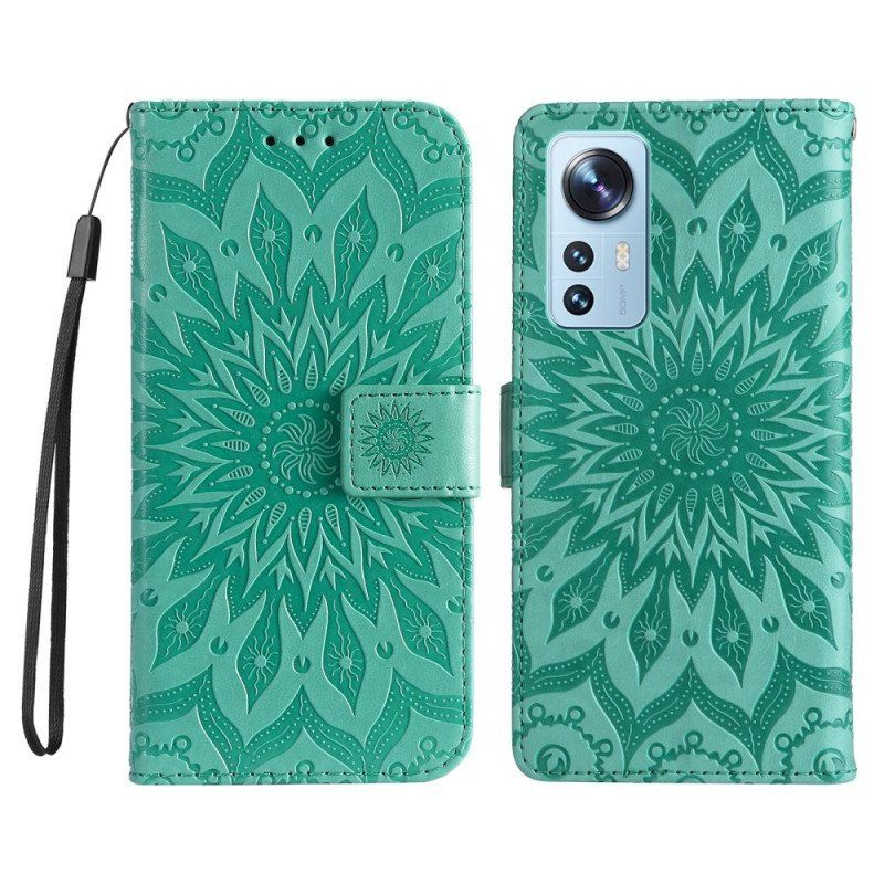 Etui Folio do Xiaomi 12 Lite Mandala Sun Ze Smyczą