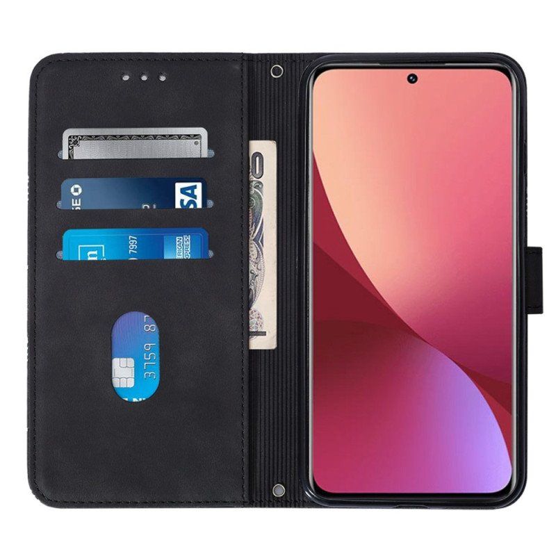 Etui Folio do Xiaomi 12 Lite Trójkąty Z Paskiem Na Ramię