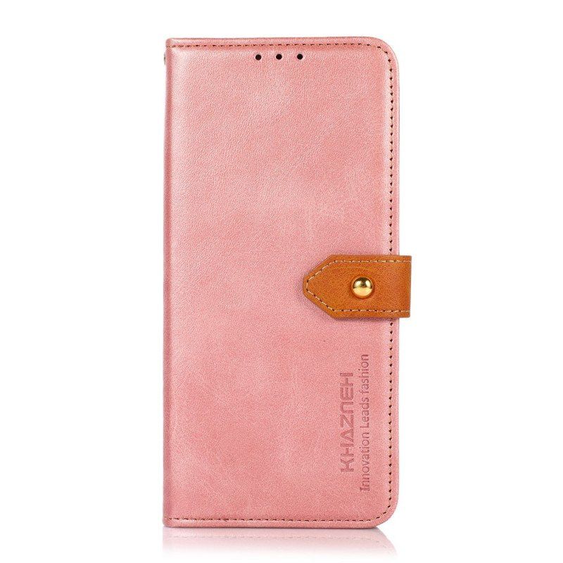 Etui Folio do Xiaomi 12 Pro Dwukolorowe Złote Zapięcie Khazneh