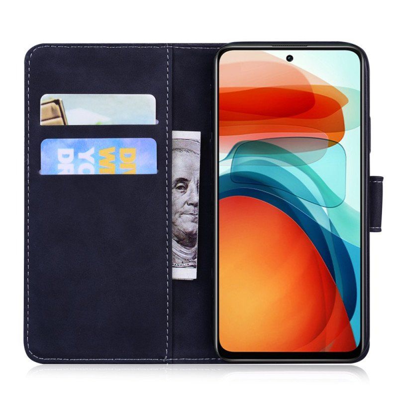 Etui Folio do Xiaomi 12 Pro Motyl Dotykający Skóry