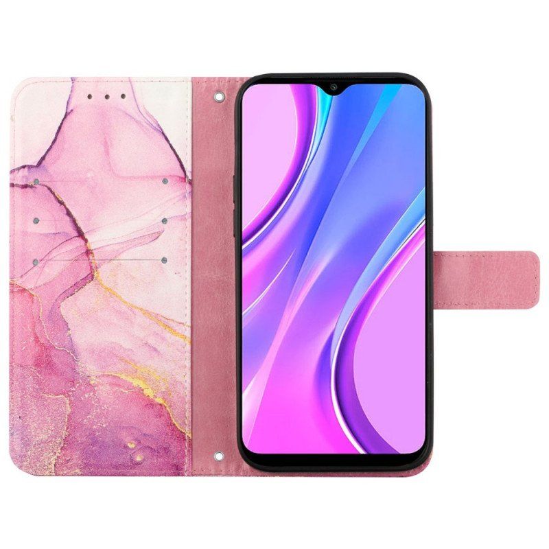 Etui Folio do Xiaomi 12 Pro z Łańcuch Pasiasty Marmur Akwarela