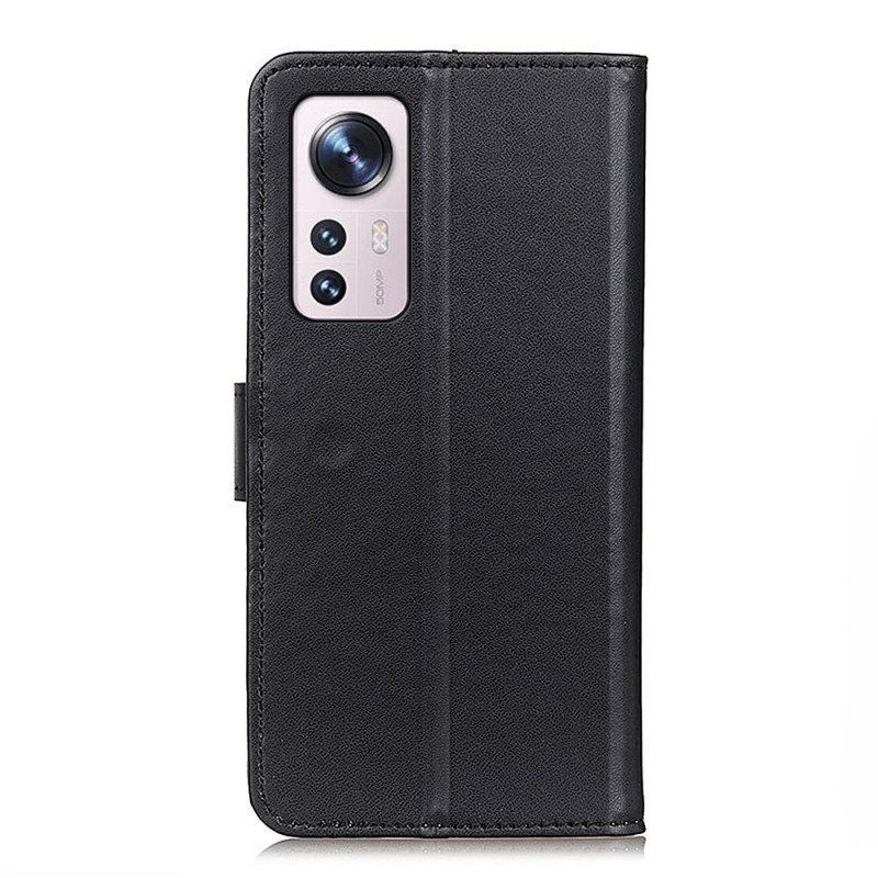 Etui Folio do Xiaomi 12 Pro Zwykła Sztuczna Skóra