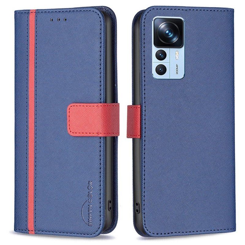 Etui Folio do Xiaomi 12T / 12T Pro Dwukolorowy Kolor Binfen