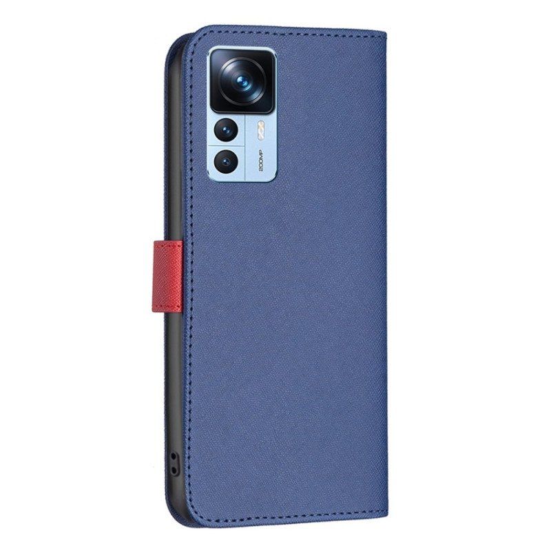 Etui Folio do Xiaomi 12T / 12T Pro Dwukolorowy Kolor Binfen