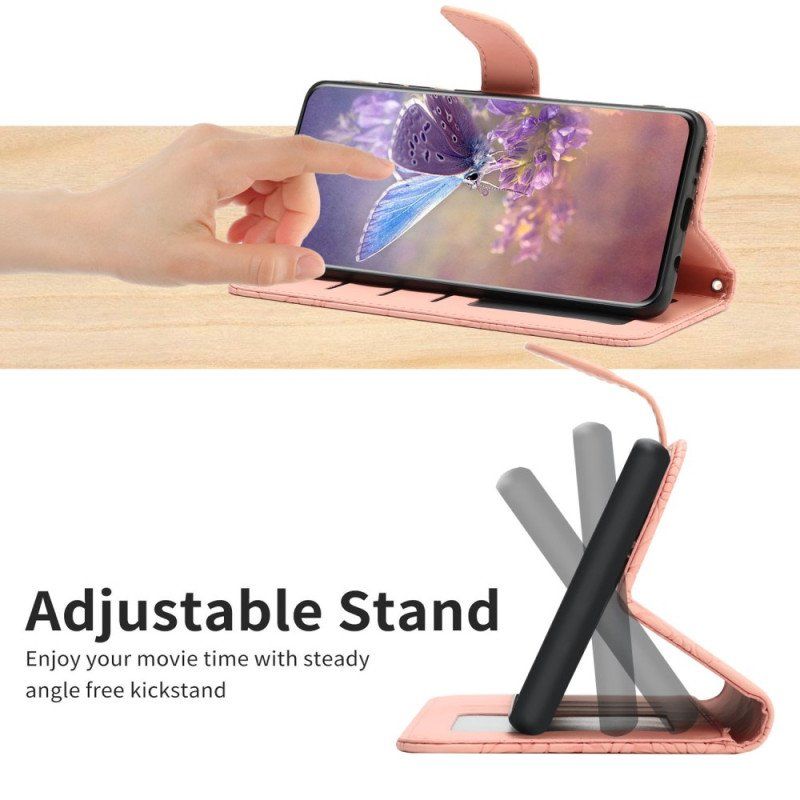 Etui Folio do Xiaomi 12T / 12T Pro Motyle Z Smyczą