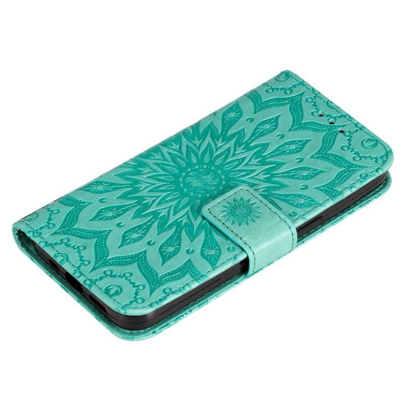 Etui Folio do Xiaomi 12T / 12T Pro z Łańcuch Paskowata Mandala