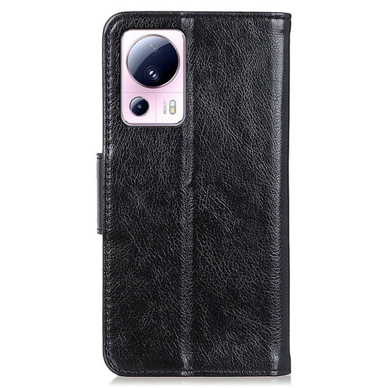 Etui Folio do Xiaomi 13 Lite Dwoina Skóry Nappa