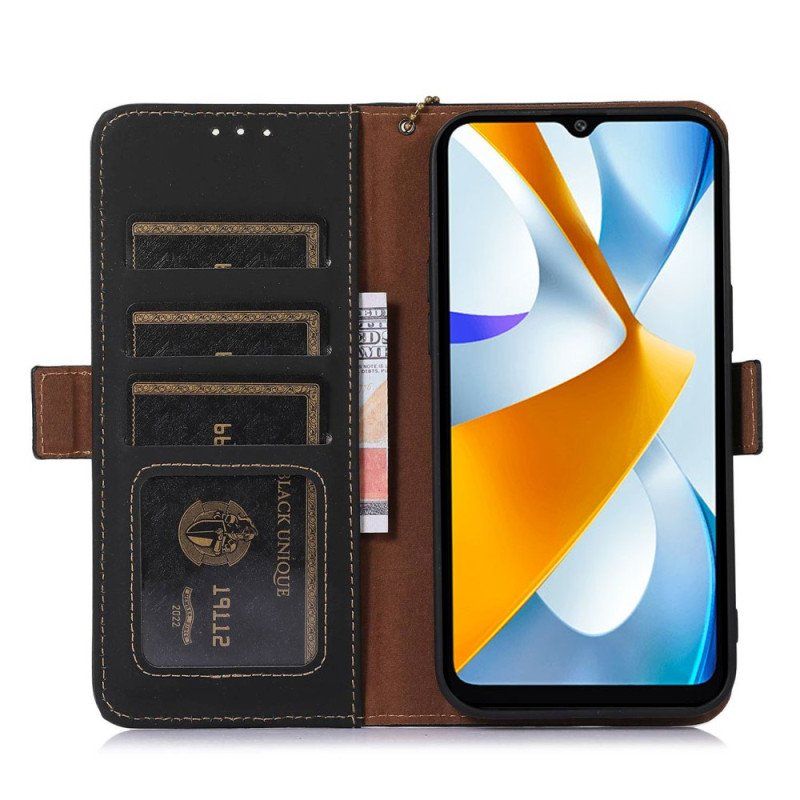 Etui Folio do Xiaomi 13 Lite Etui Ochronne Ochrona Rfid Z Prawdziwej Skóry