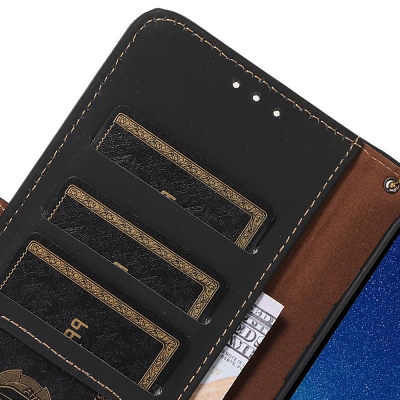 Etui Folio do Xiaomi 13 Lite Etui Ochronne Ochrona Rfid Z Prawdziwej Skóry