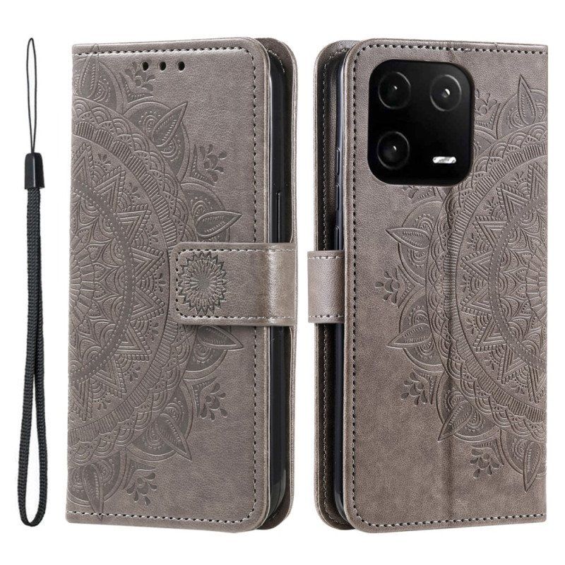 Etui Folio do Xiaomi 13 Mandala Sun Ze Smyczą