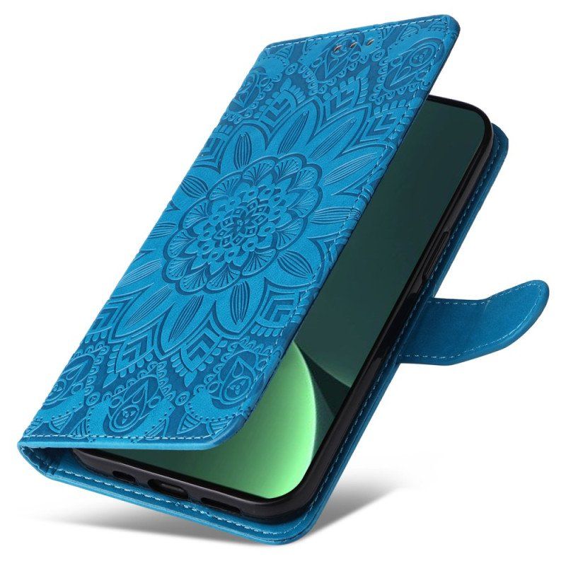 Etui Folio do Xiaomi 13 Mandala Sun Ze Smyczą