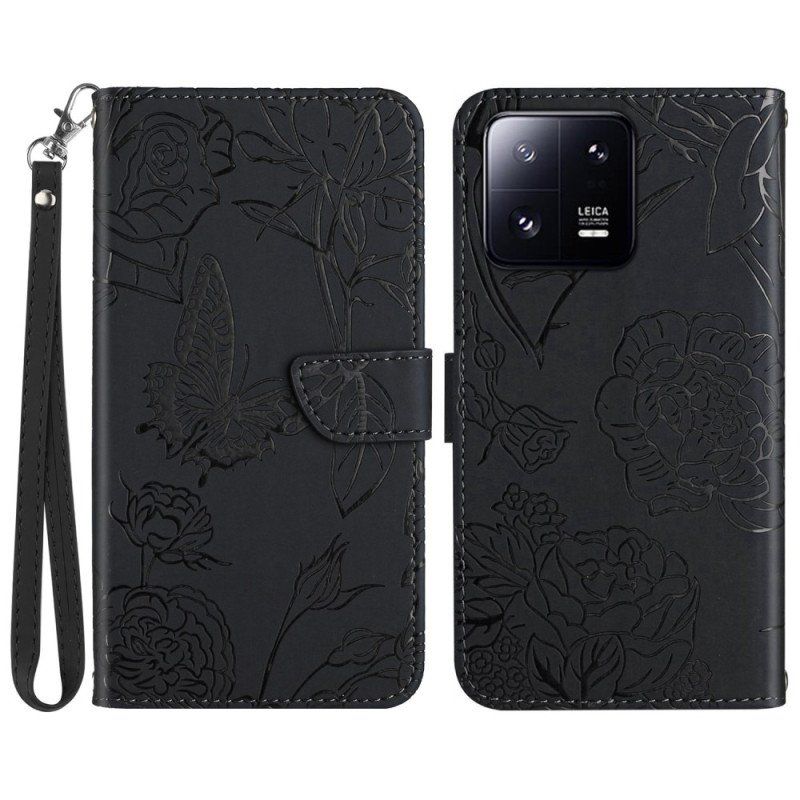 Etui Folio do Xiaomi 13 Motyle I Smycz