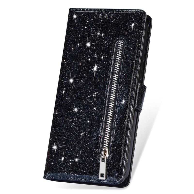 Etui Folio do Xiaomi 13 Portfel Cekinowy Styl Portfela