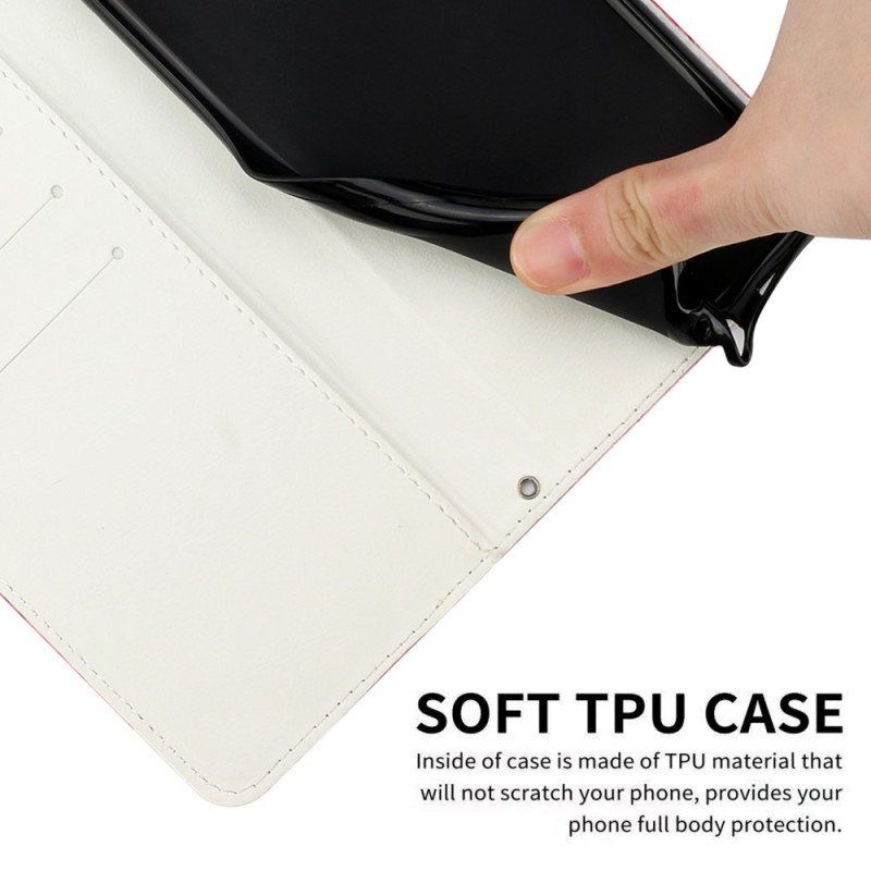 Etui Folio do Xiaomi 13 Pro z Łańcuch Pasek Marmuru