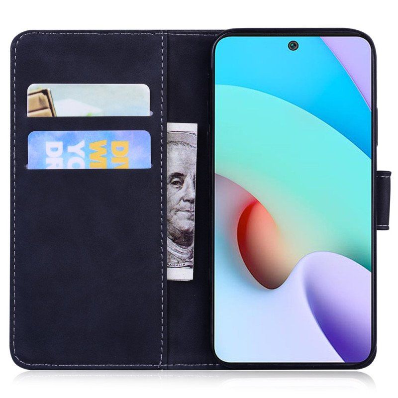 Etui Folio do Xiaomi 13 Pro z Łańcuch Paskowaty Nadruk Tygrysa