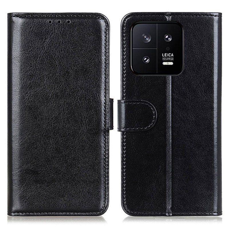 Etui Folio do Xiaomi 13 Sztuczna Skóra Lakierowana