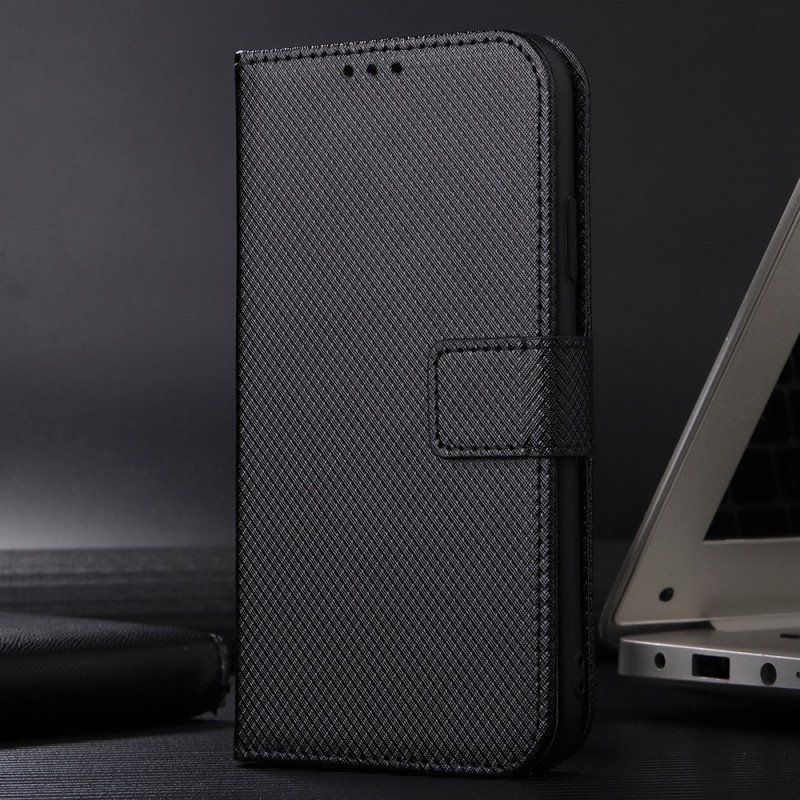 Etui Folio do Xiaomi 13 z Łańcuch Stylowa Sztuczna Skóra Z Paskami