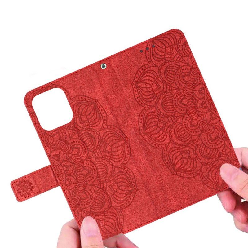 Etui Folio do Xiaomi Redmi A1 z Łańcuch Paskowata Mandala