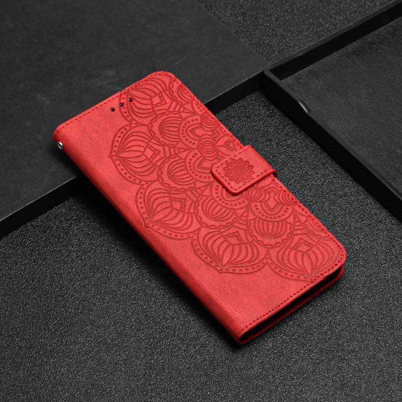 Etui Folio do Xiaomi Redmi A1 z Łańcuch Paskowata Mandala