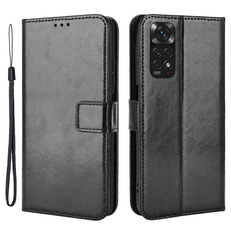 Etui Folio do Xiaomi Redmi Note 11 / 11S Błyszcząca Sztuczna Skóra