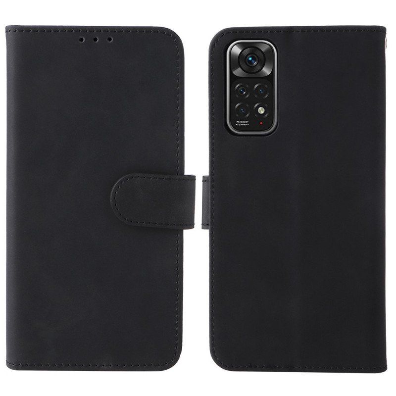 Etui Folio do Xiaomi Redmi Note 11 / 11S Dotyk Skóry Ze Smyczą