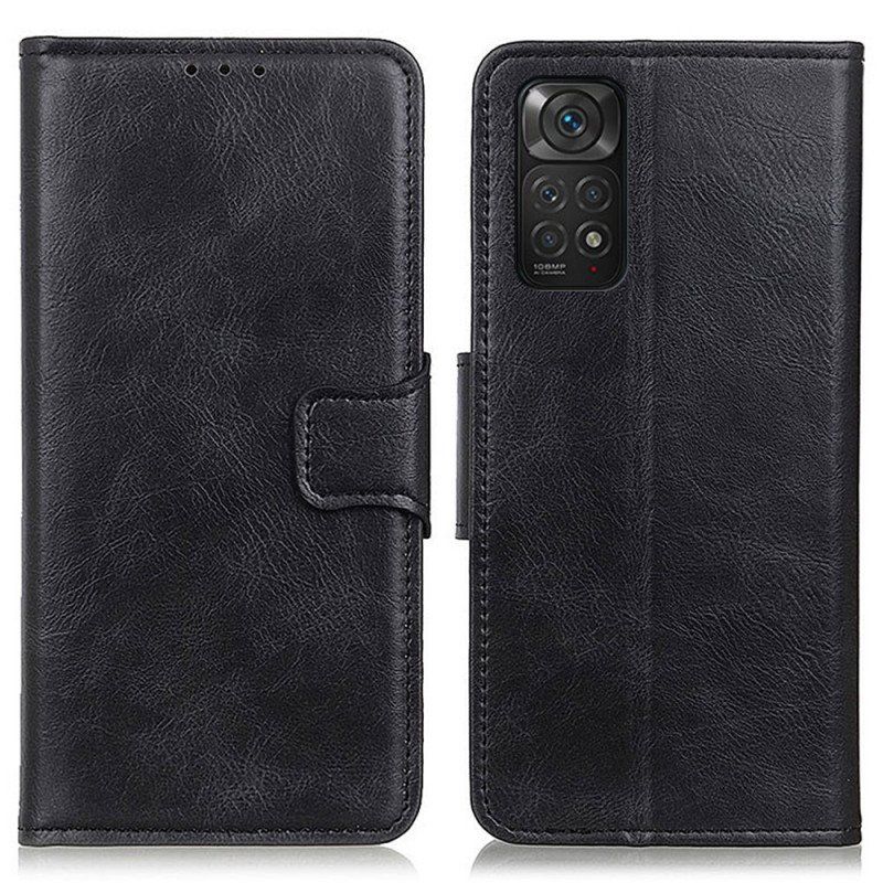 Etui Folio do Xiaomi Redmi Note 11 / 11S Dwustronne Zapięcie Z Efektem Skóry