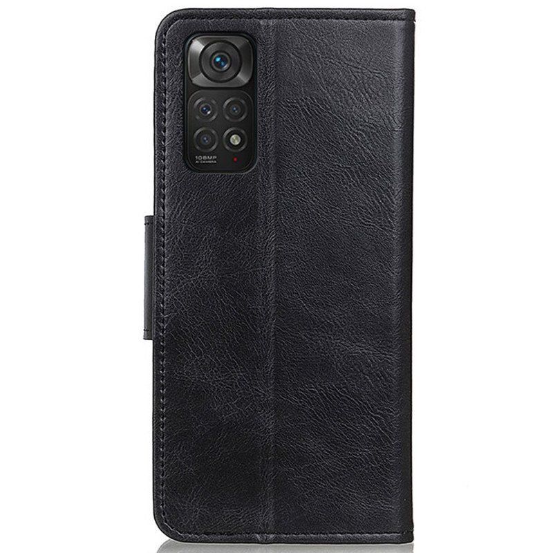 Etui Folio do Xiaomi Redmi Note 11 / 11S Dwustronne Zapięcie Z Efektem Skóry