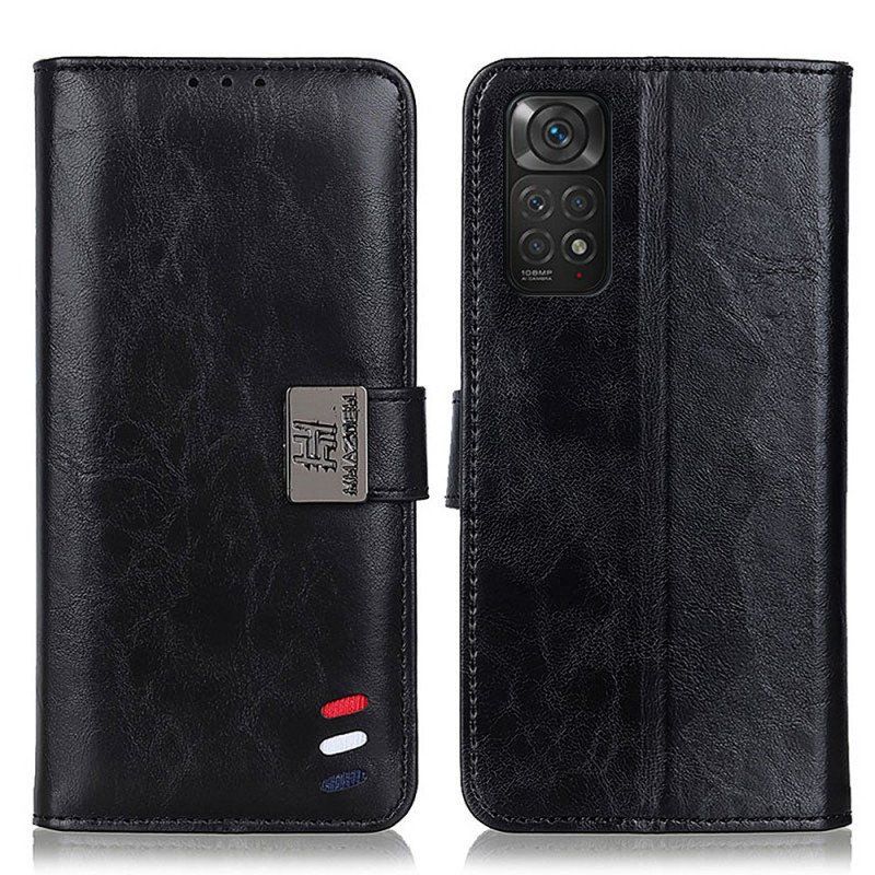 Etui Folio do Xiaomi Redmi Note 11 / 11S Efekt Skóry Żubra