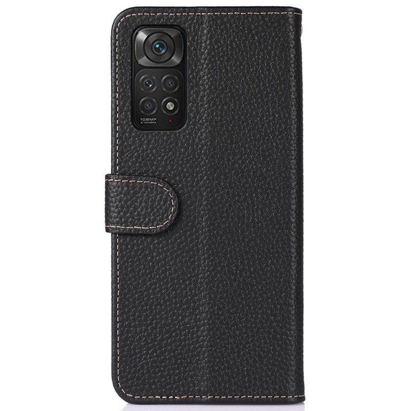 Etui Folio do Xiaomi Redmi Note 11 / 11S Khazneh Skóra Liczi