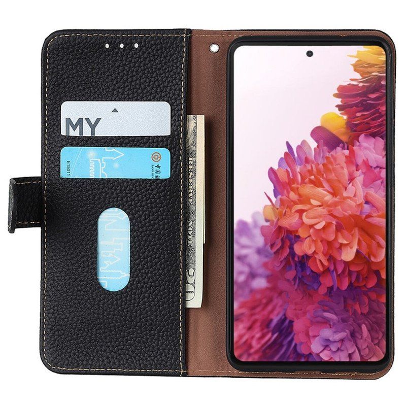 Etui Folio do Xiaomi Redmi Note 11 / 11S Khazneh Skóra Liczi