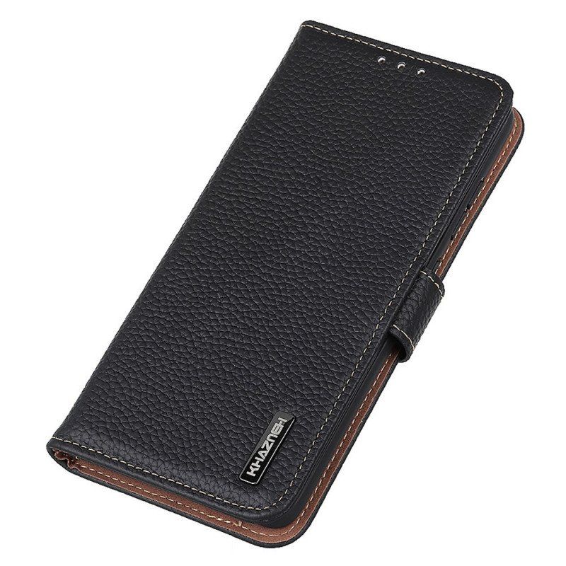 Etui Folio do Xiaomi Redmi Note 11 / 11S Khazneh Skóra Liczi