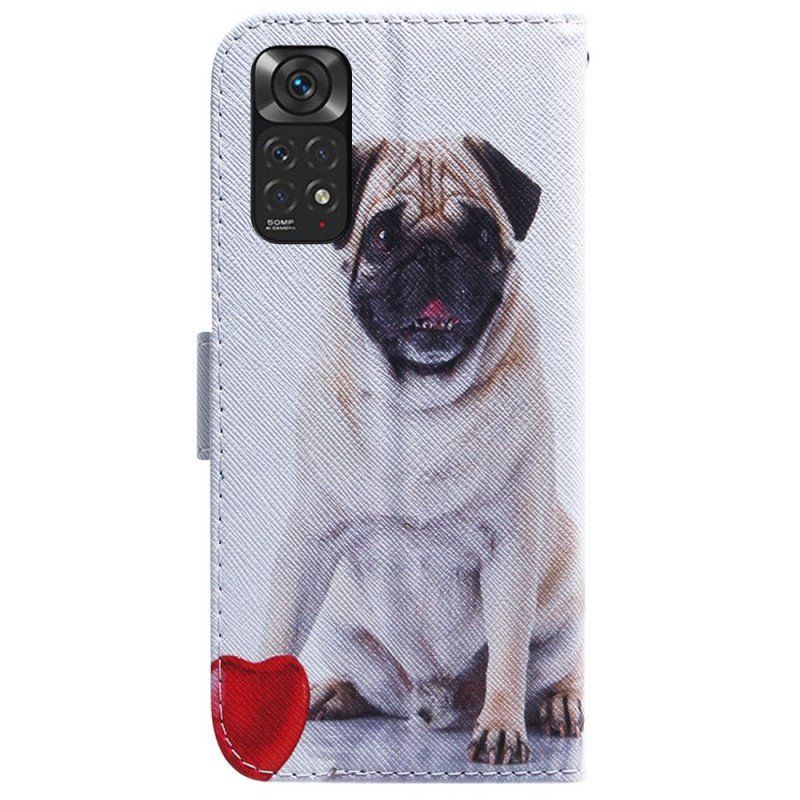 Etui Folio do Xiaomi Redmi Note 11 / 11S Mops Pies