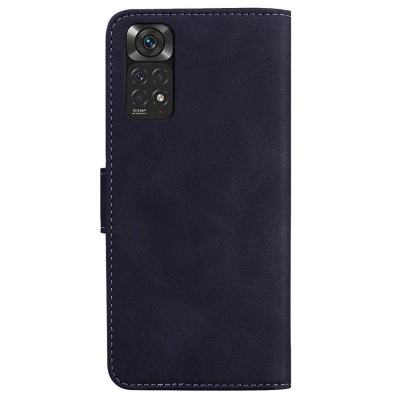 Etui Folio do Xiaomi Redmi Note 11 / 11S Motyl Dotykający Skóry